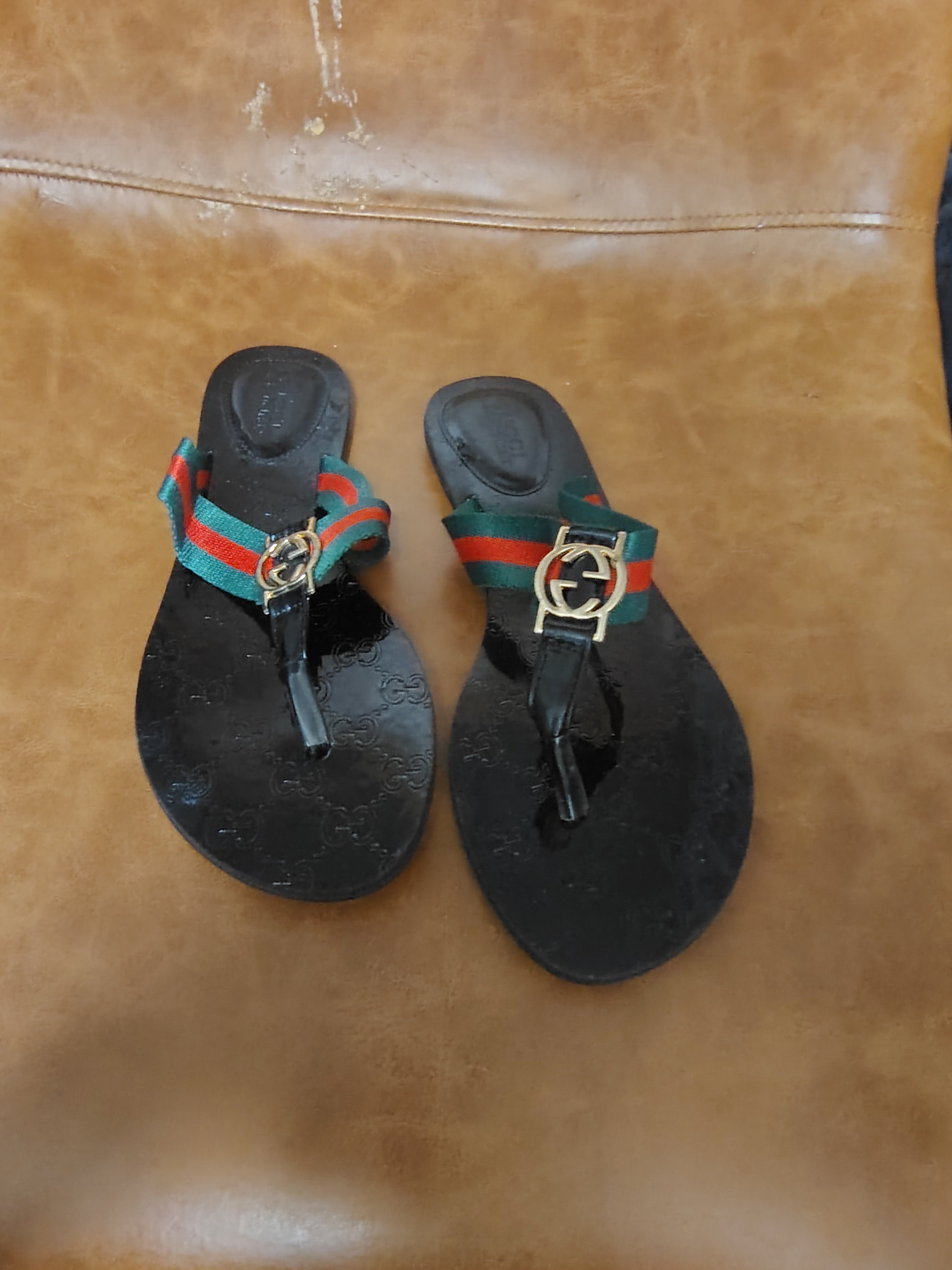Gucci CG web stripe logo slippers