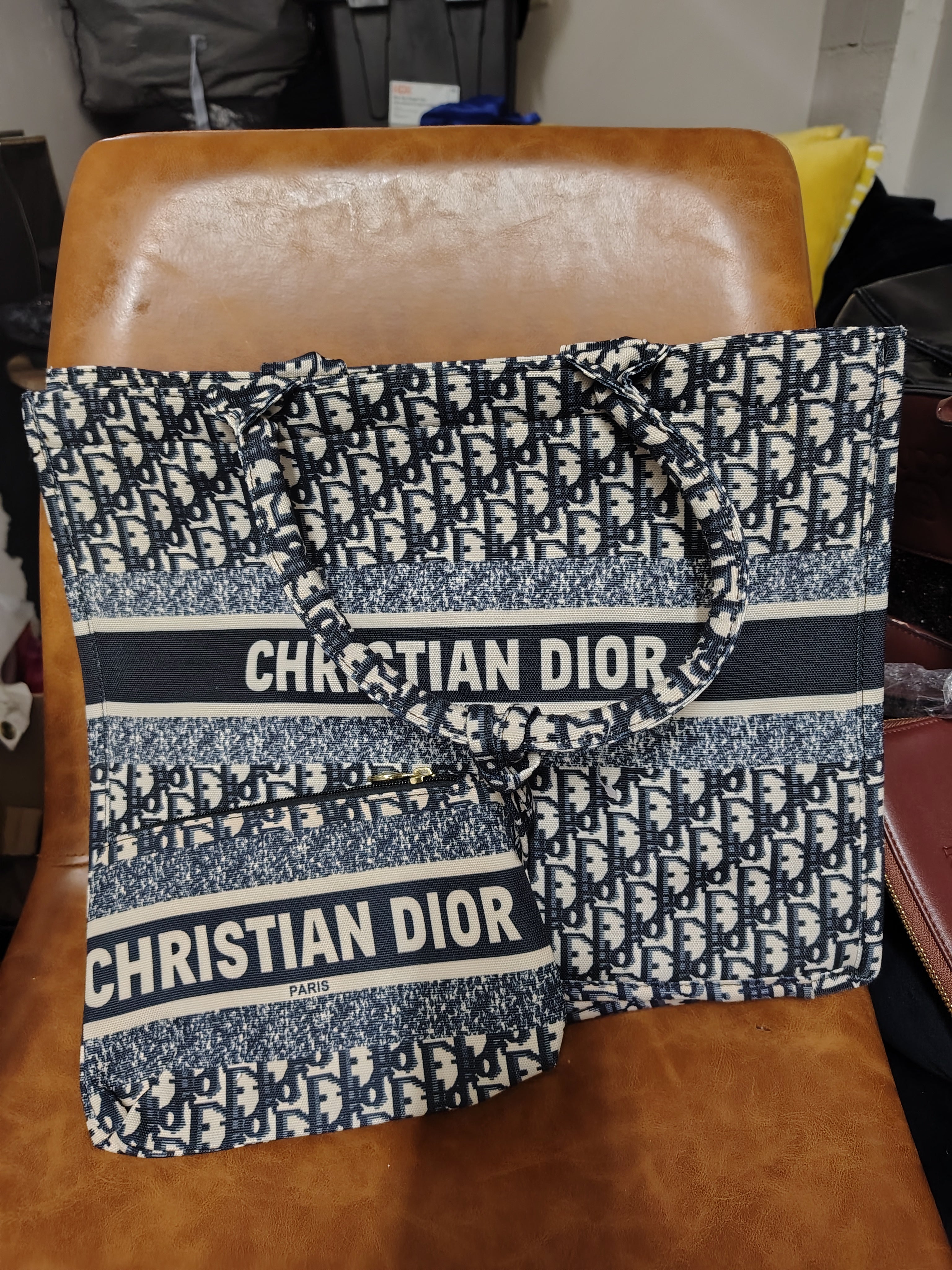 Christian Dior tote and wallet combo