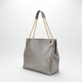 Large silver Louis Vuitton tote