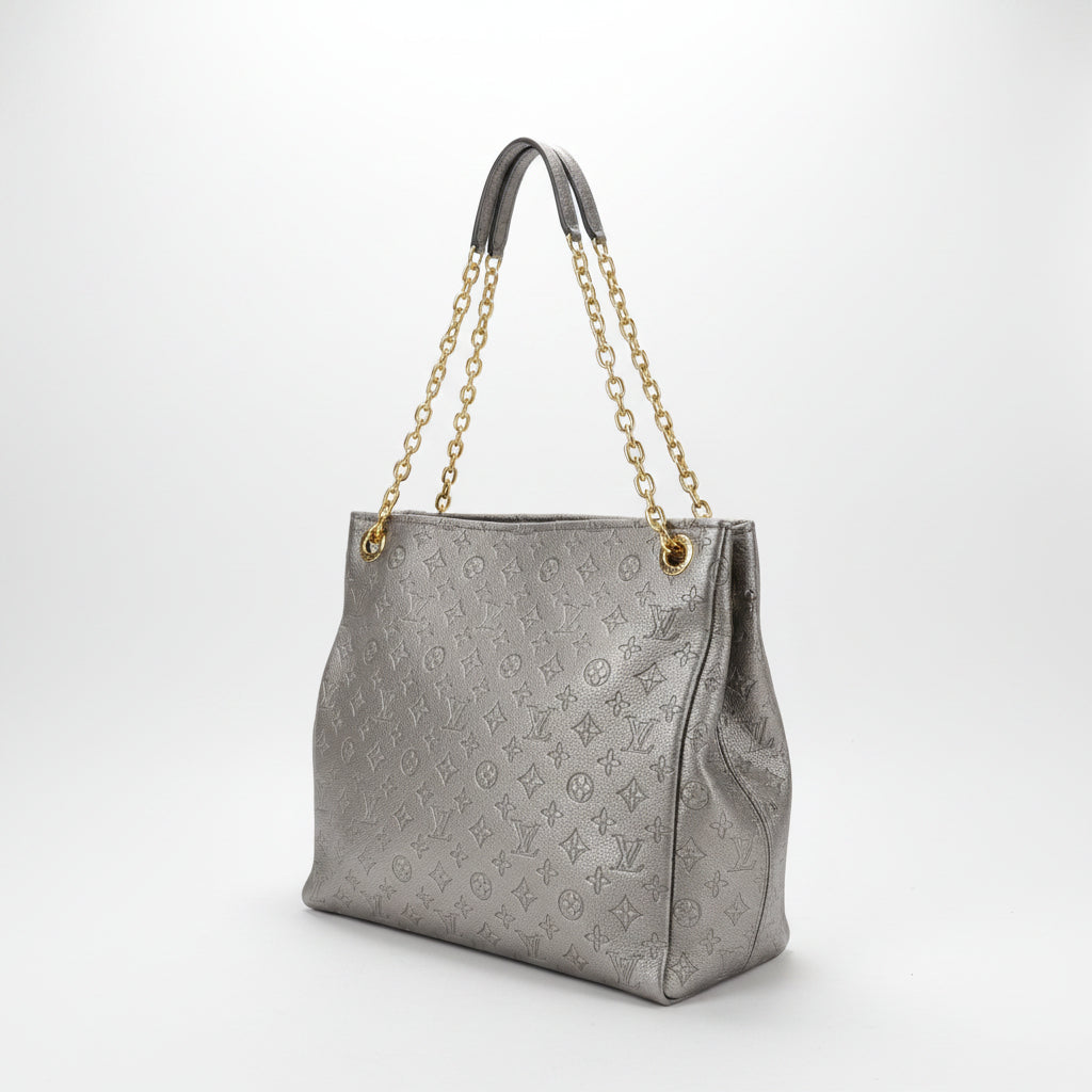 Large silver Louis Vuitton tote